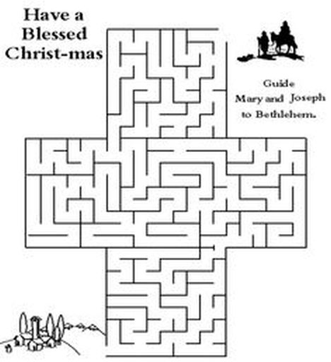 Christian christmas maze